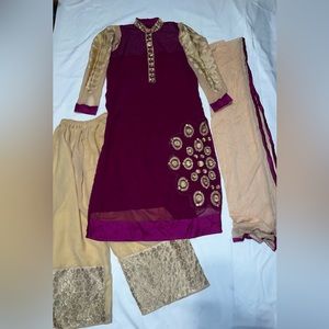 Purple fancy salwar kameez